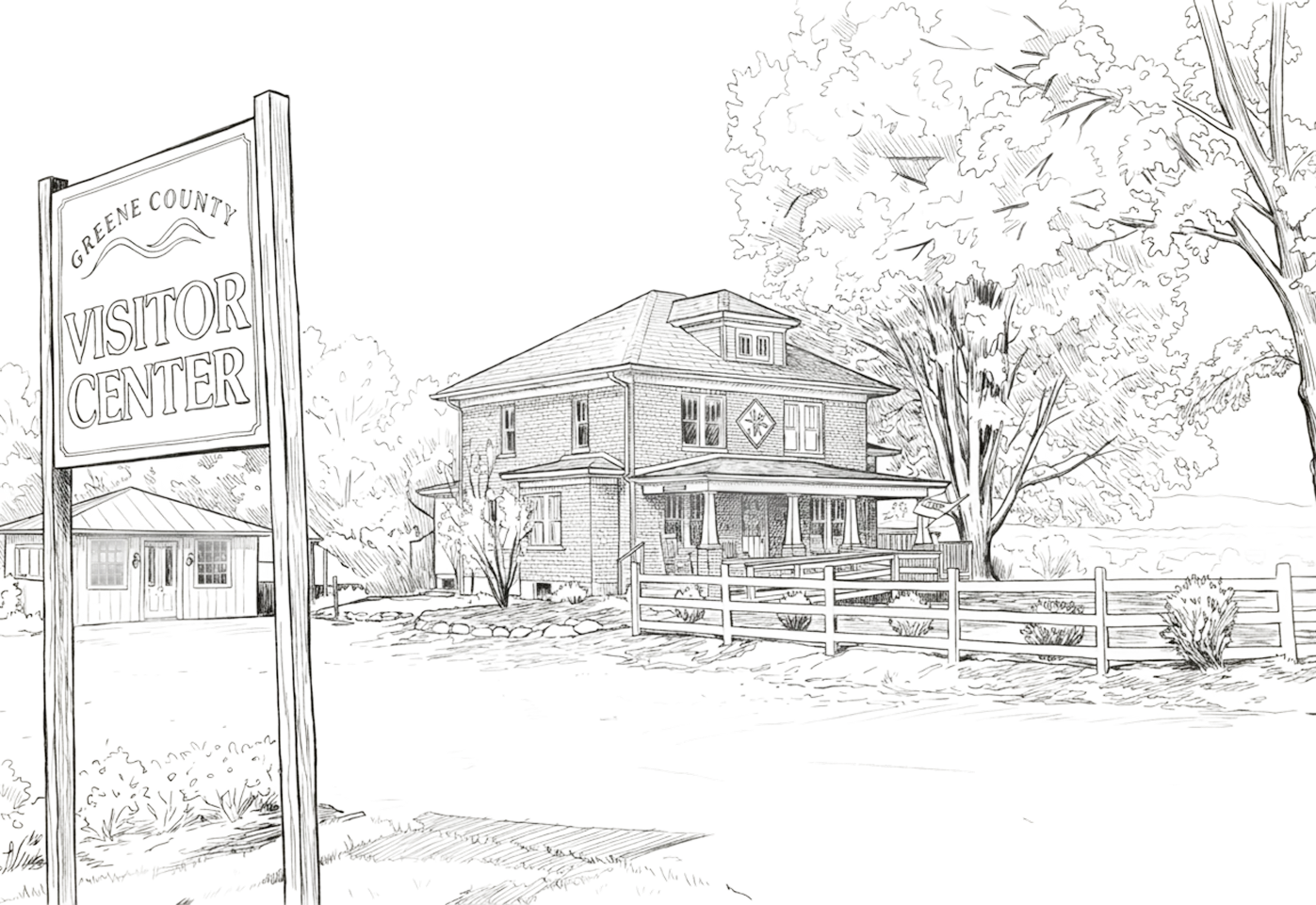 Greene County Visitor Center illustration